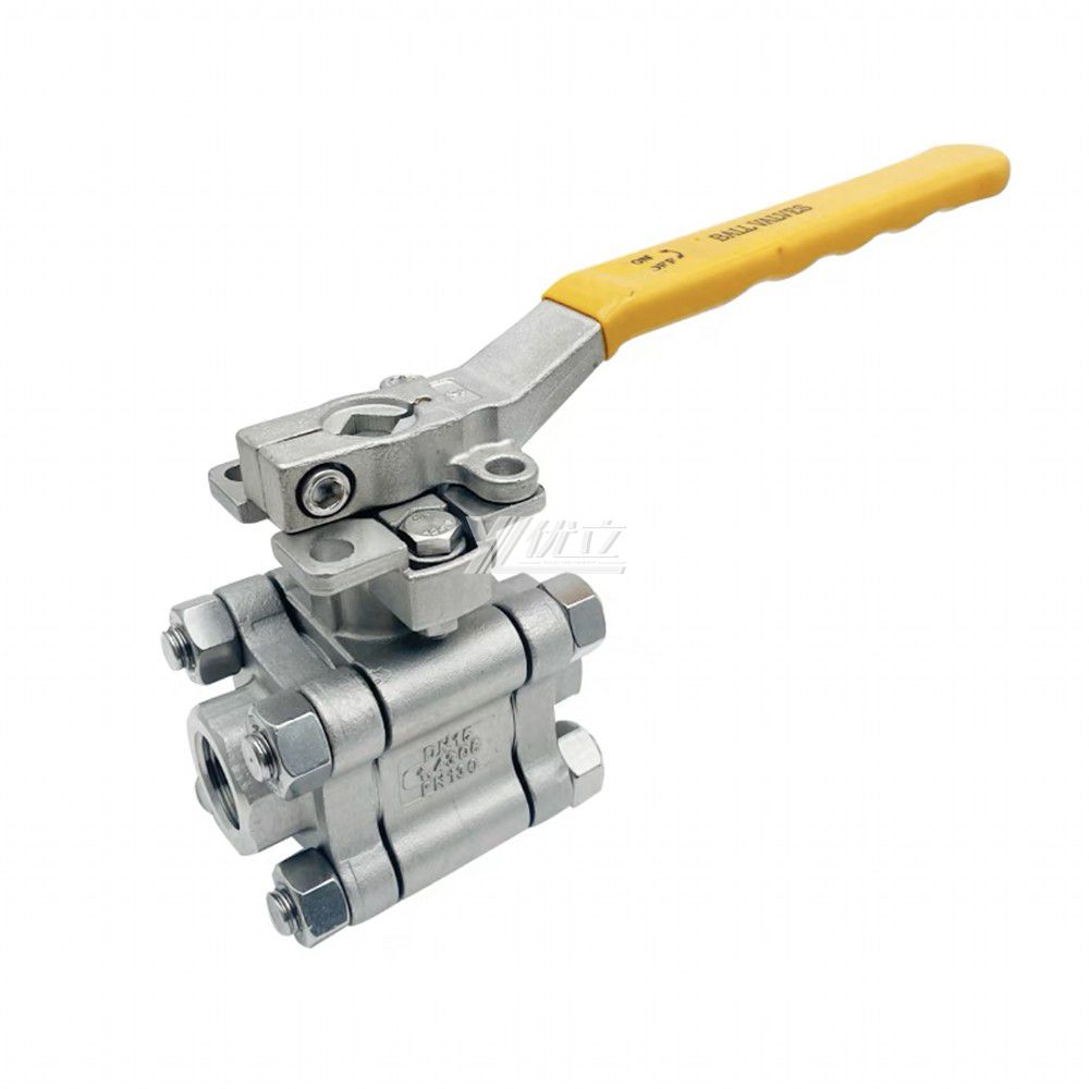 YOULI High Temperature  NPT BSP 2000wog PN130 Stainless Steel 304 316 Manual High Pressure 3PC Thread Ball Valve