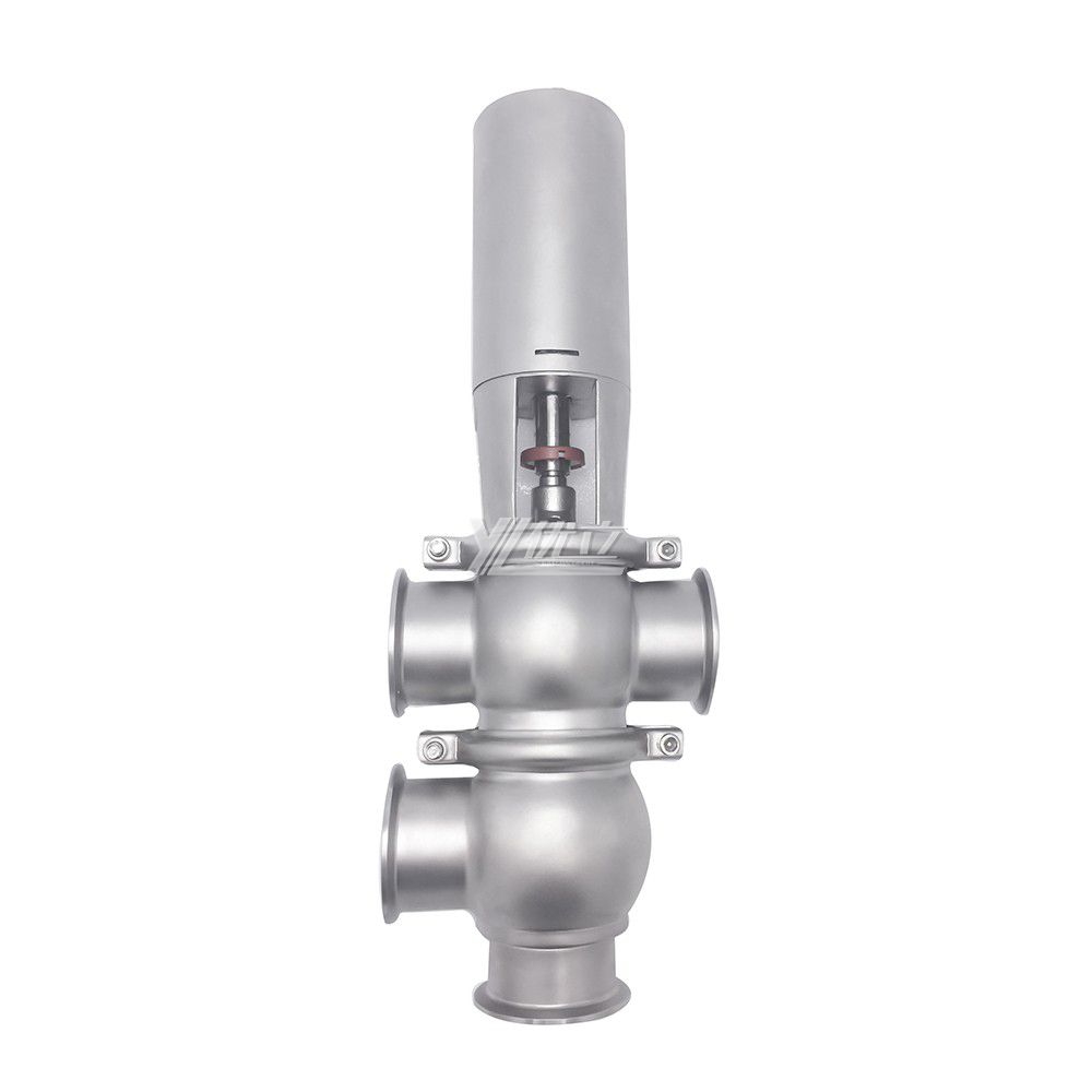 Stainless Steel Food Grade Pneumatic Flow Diverting Valve