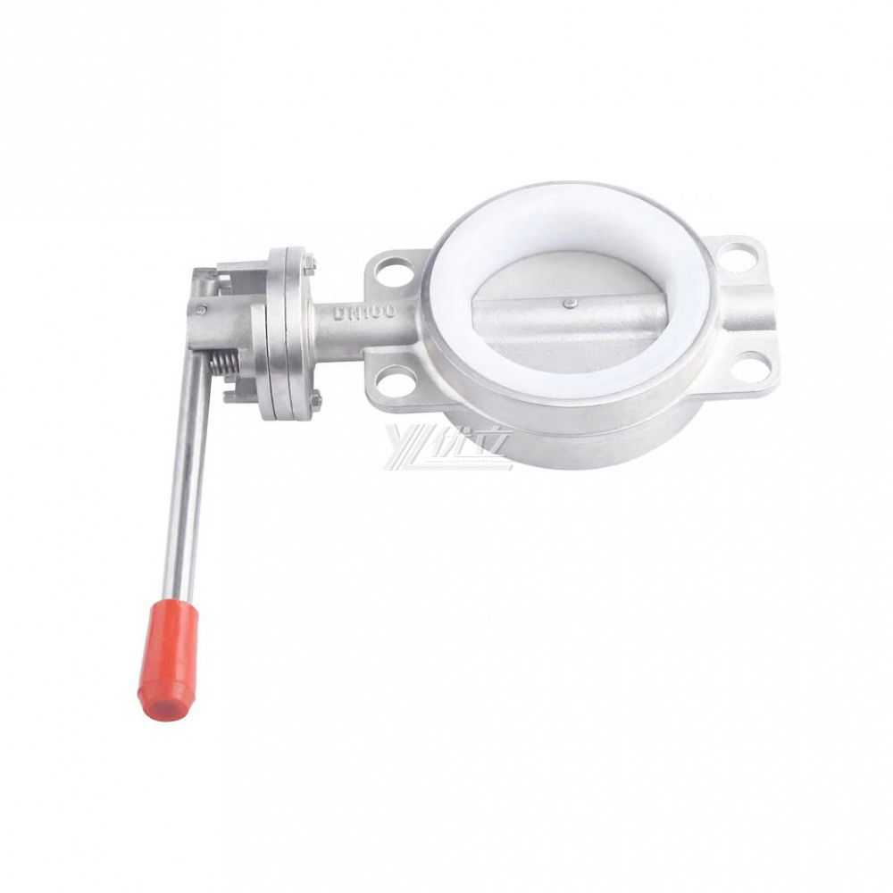 YOULI ANSI 150LB 304 316 Stainless Steel JIS 10K Pn10-16  PTFE EPDM Silicon Water Manual Center Wafer Butterfly Valve