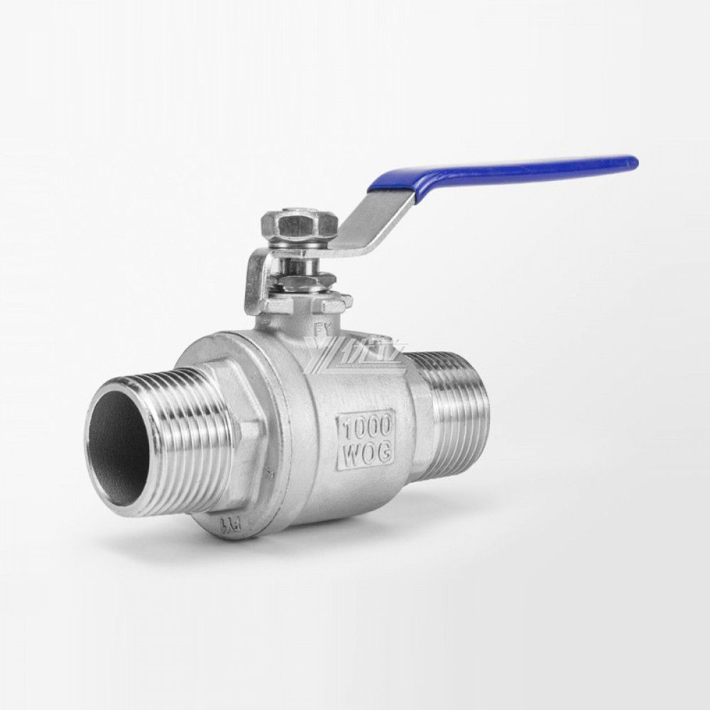 YOULI Professional Grade NPT BSP 1000wog 1.6mpa 304 316 Stainless Steel Manual Two Piece Male Threaded Ball Valve