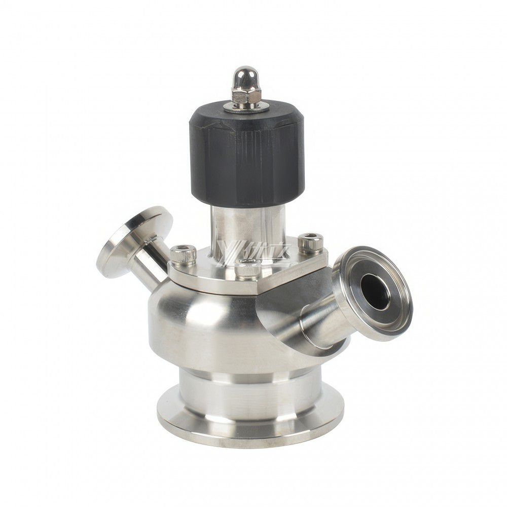 YOULI  Hygienic Food Grade Sanitary Stainless Steel 304 316 Double Clamp Manual Sterile Tri-Clamped Sample Valve