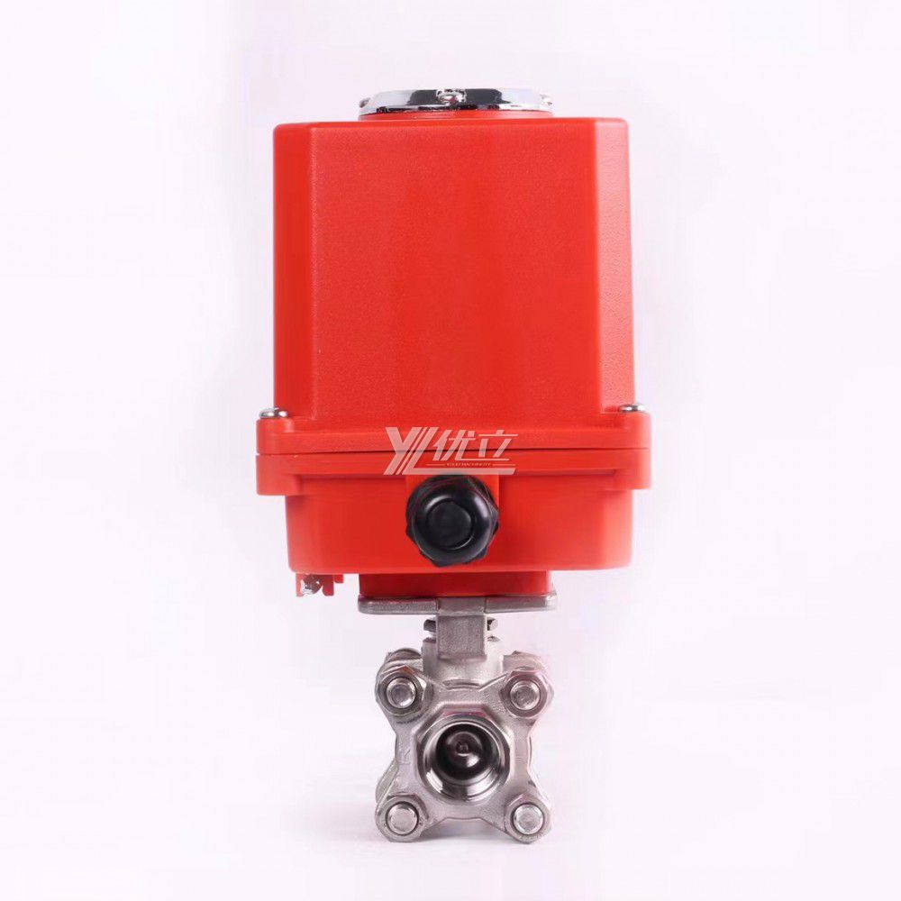 YOULI Customized NPT BSP 1.6mpa 304 316 AC220V  Ball V Type Motorized Electric Actuator 3-piece Thread Ball Valve
