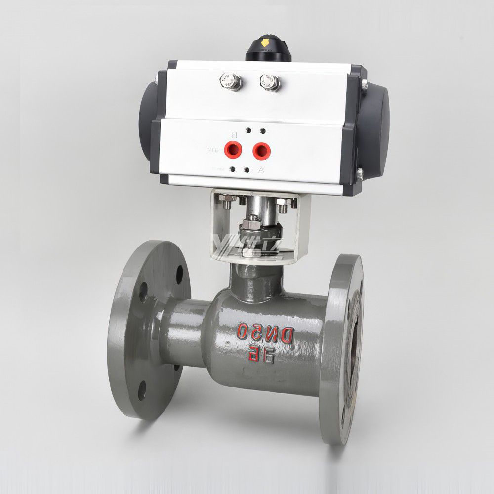 YOULI 300 Degrees Celsius Steam PN16 ANSI150LB Stainless Steel 304 316  WCB High Temperature Integrated Pneumatic Ball Valve