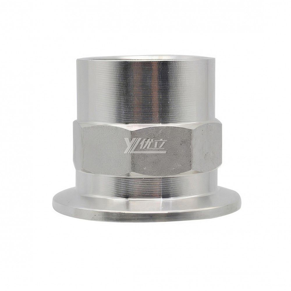 YOULI Stainless Steel 304 SS316L BSP NPT Pipe Fitting Hexagonal Female Thread Clamp Ferrule