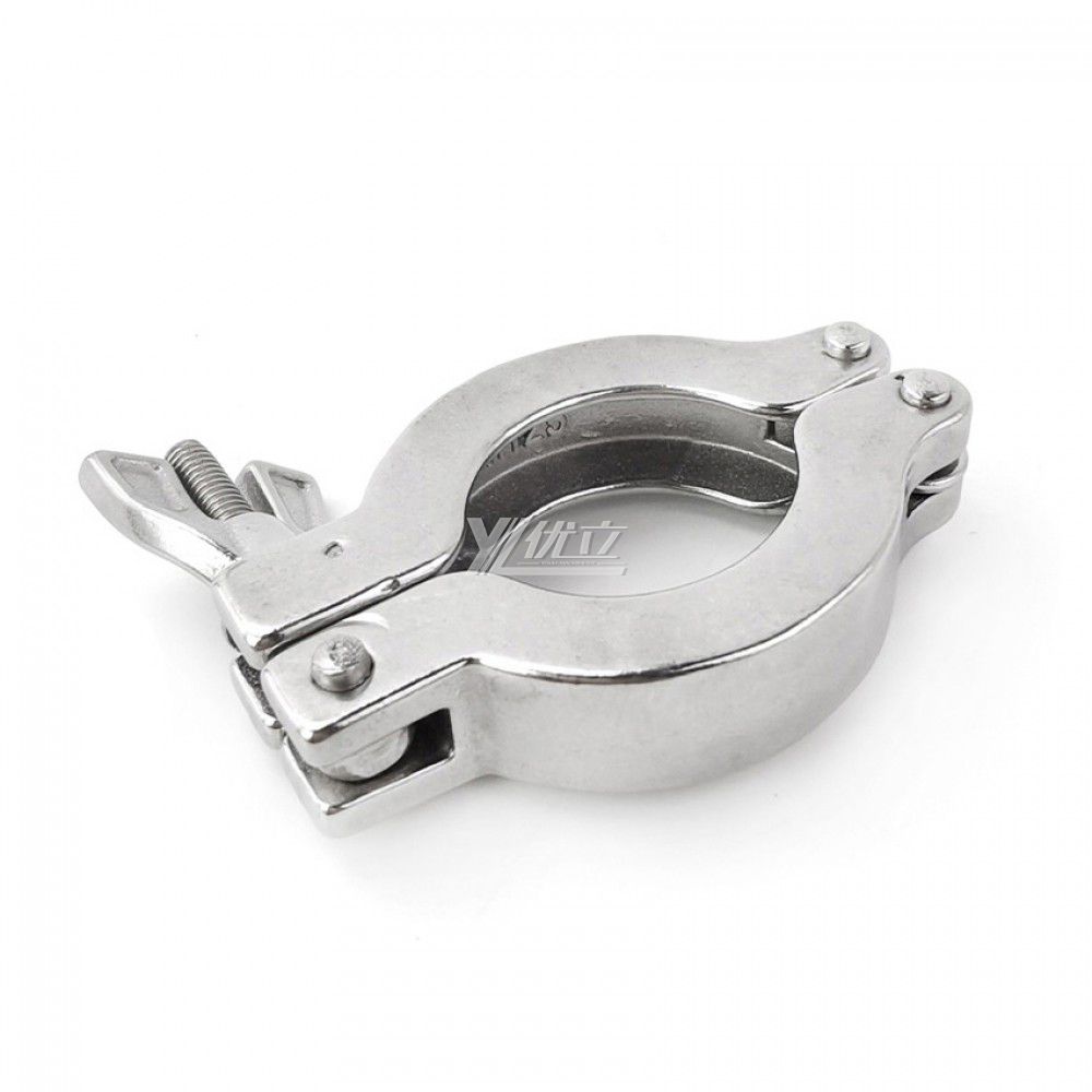 YOULI Hygienic Food Grade Sanitary Stainless Steel 304 SS316L KF25 KF40 KF50 Tri-clamp Pipe Fitting Double Pin Vacuum Clamp