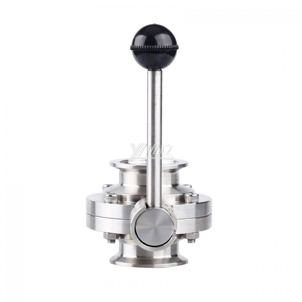 YOULI Hygienic Food Grade Stainless Steel 3A/SMS/DIN 304 316 KF Sanitary Manual Vacuum Butterfly Valve