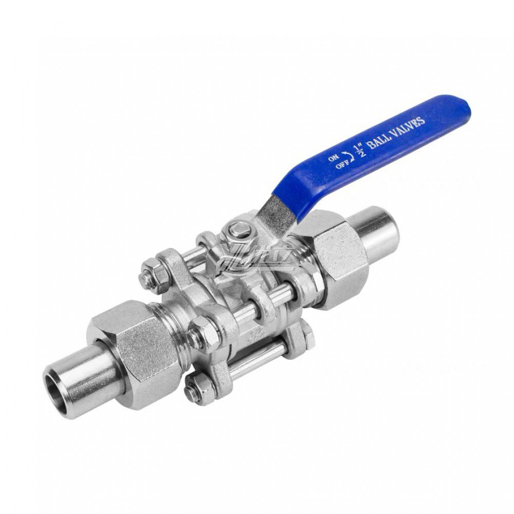 YOULI High temperature Water gas oil stainless steel 1000WOG PN16 304 316 lever manual 3PC butt Welded Union Ball Valve