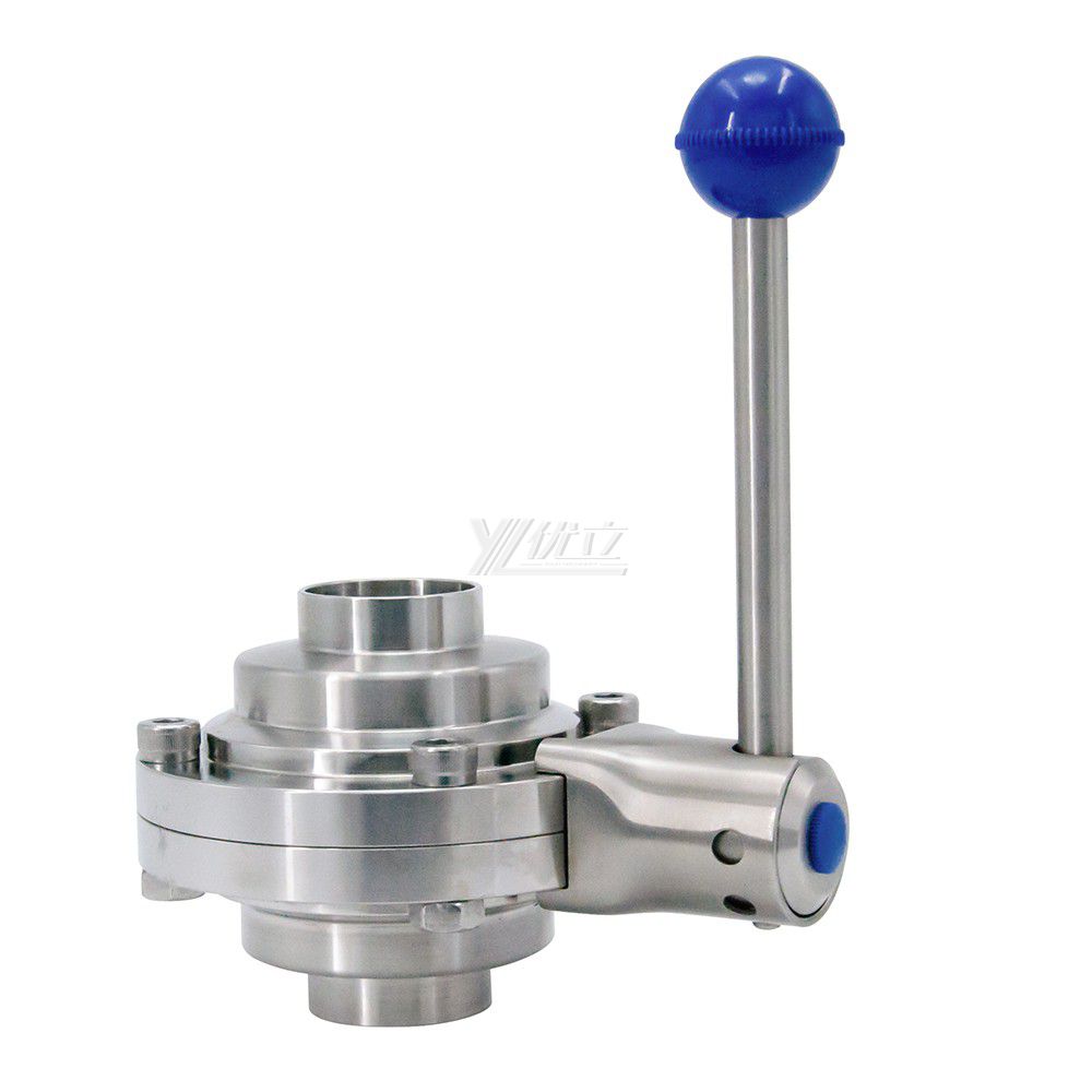 SS304 SS316L Stainless Steel Sanitary Butterfly Type Welded Ball Valve