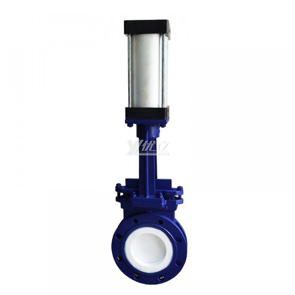 YOULI High Temperature ANSI 150LB  304 316 JIS 10K 1.6mpa WCB Pneumatic Actuator Ceramics Flanged  Knife Gate Valve