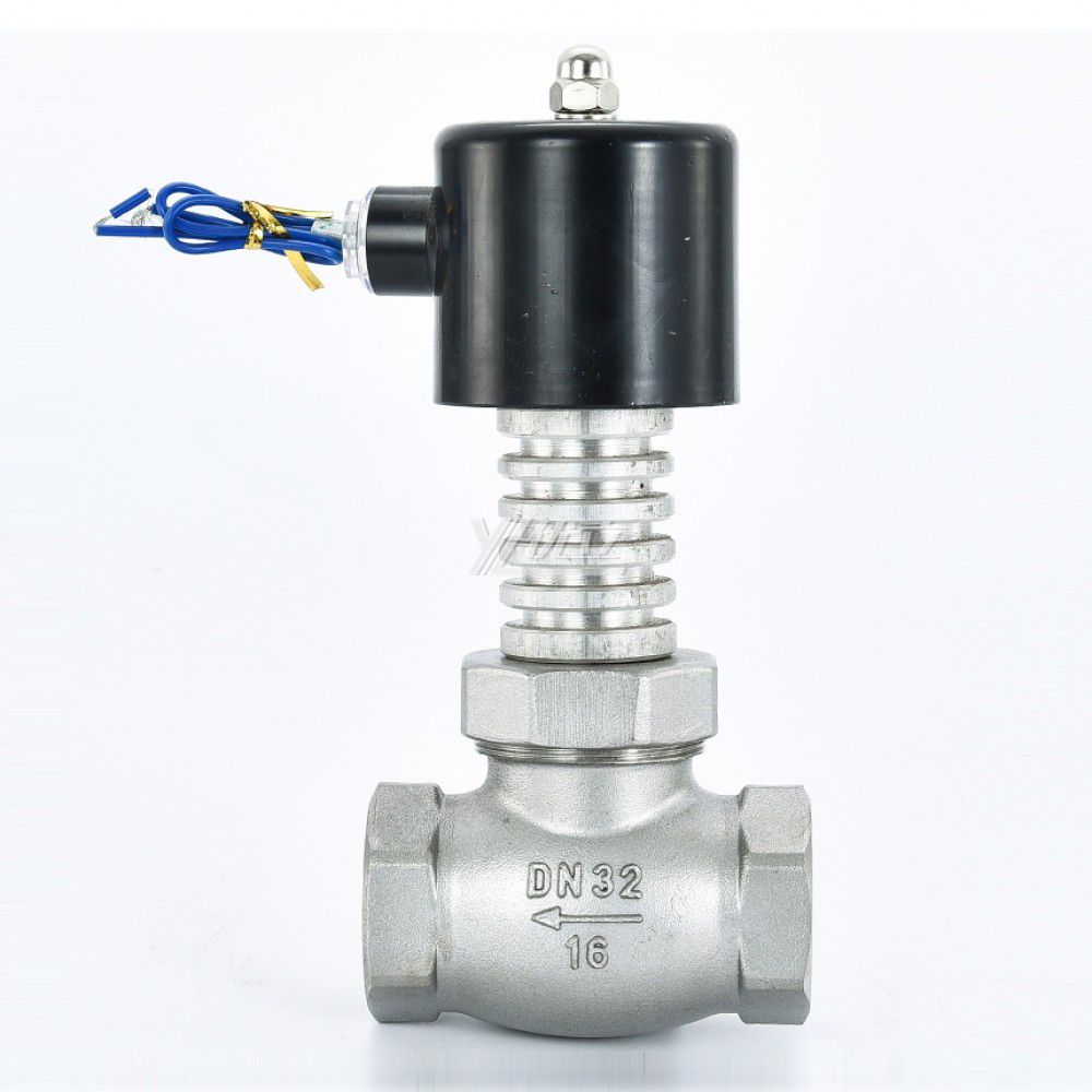 YOULI ZQDF ZCG Stainless Steel 304 316 Brass Steam High Temperature with Fin AC220V DC24V Gas Female Thread Solenoid Valve