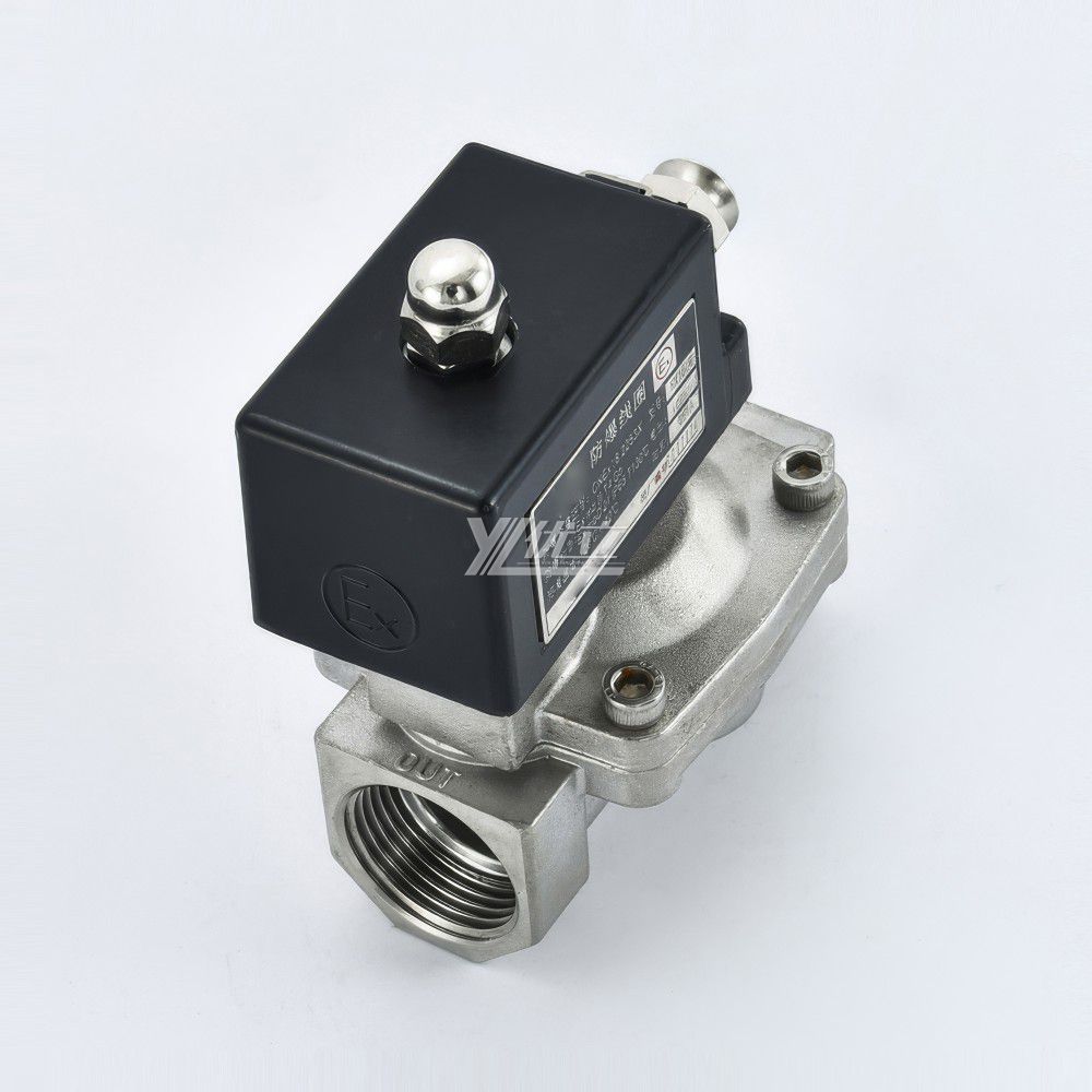 YOULI SLP Stainless Steel 304 316 Two Way Npt Bsp AC220V DC24V Water Oil Gas Straight Female Thread Pilot Solenoid Valves