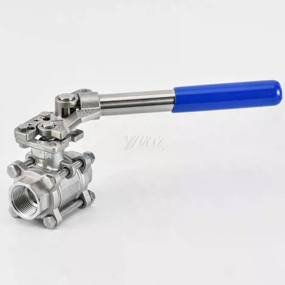 YOULI RC NPT BSP 1000-2000wog 1.6-6.4mpa 304 316 WCB Stainless Steel Automatic Reset Handle 3PC Threaded Ball Valve