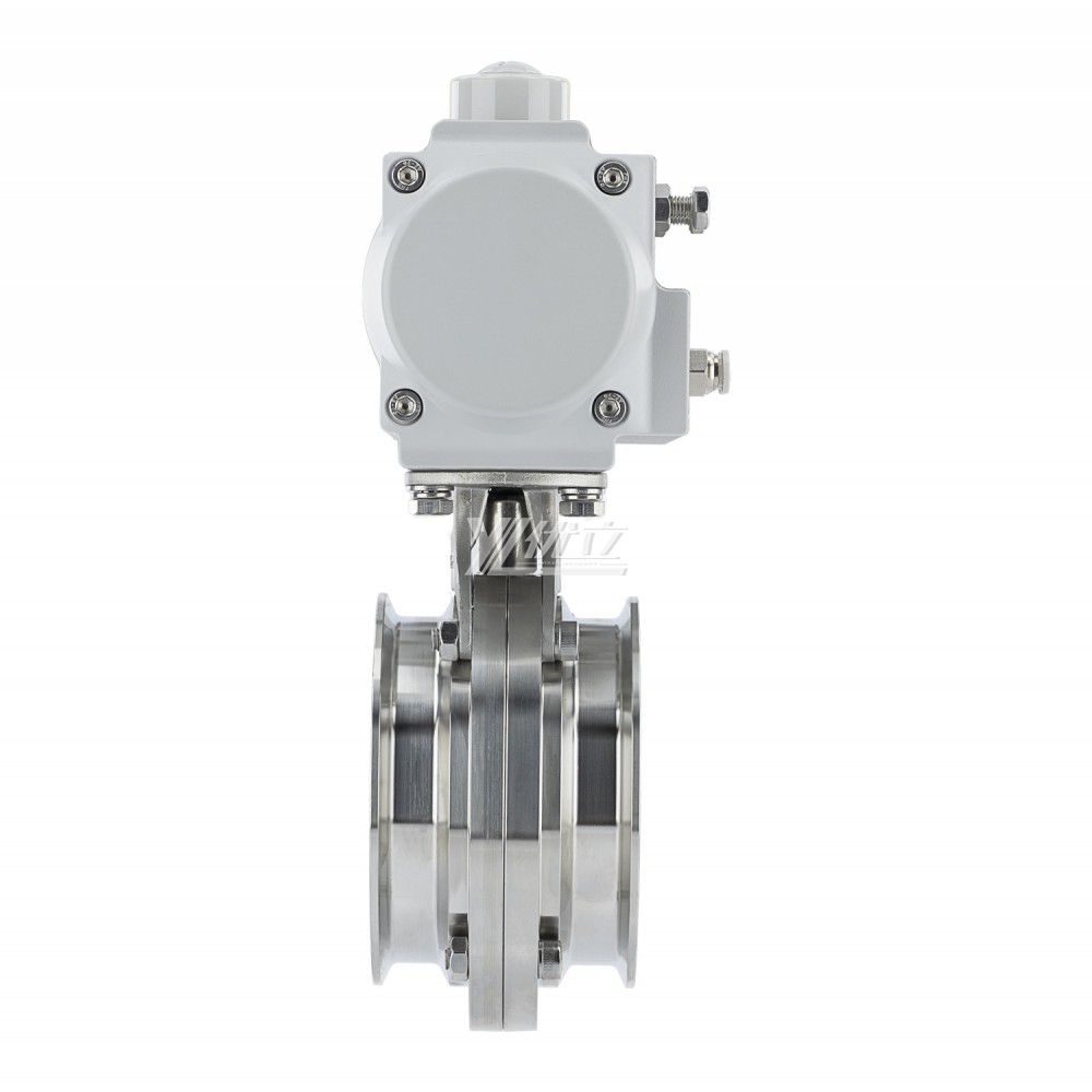 YOULI AT63 Hygienic Food Grade  Stainless Steel 3A/SMS/DIN 304 316 Sanitary Pneumatic Tri Clamped Butterfly Valve