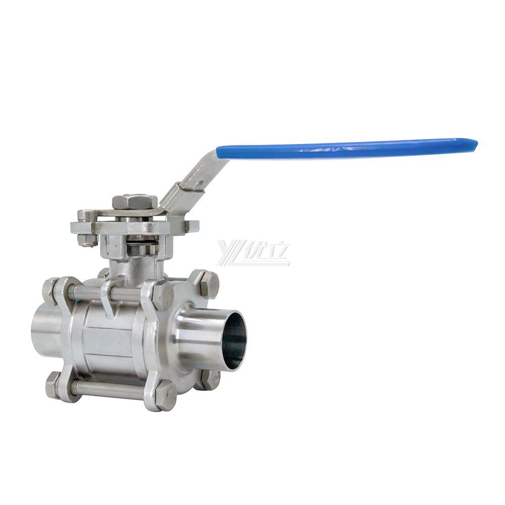 Stainless Steel Sanitary Welded Three Piece Ball Valve