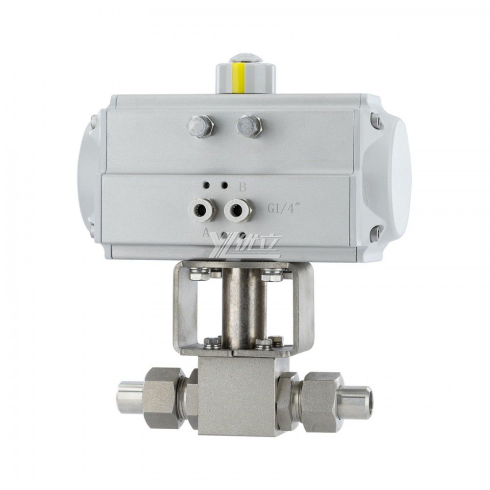 YOULI Hydraulic Pressure PN500 Stainless Steel 304 316 KHB 31.5mpa 6000psi High Pressure Union Butt Welded Pneumatic Ball Valve