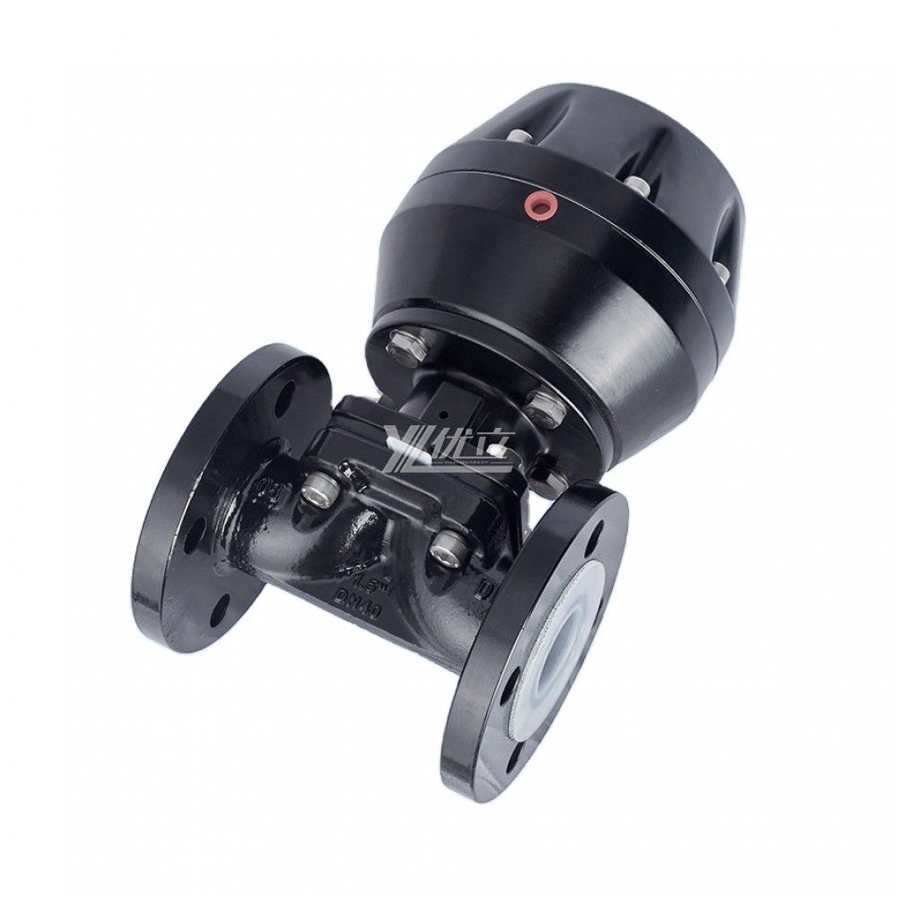 YOULI EG6B41F46 ANSI 150LB Stainless Steel 304 316 1.6mpa WCB Fluorine Lined F4 F46 PFA Pneumatic Flange Diaphragm Valve