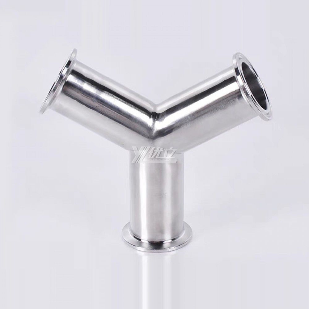 YOULI Hygienic Food Grade Sanitary Stainless Steel 304 SS316L 3A SMS DIN Y Type Clamping Tee