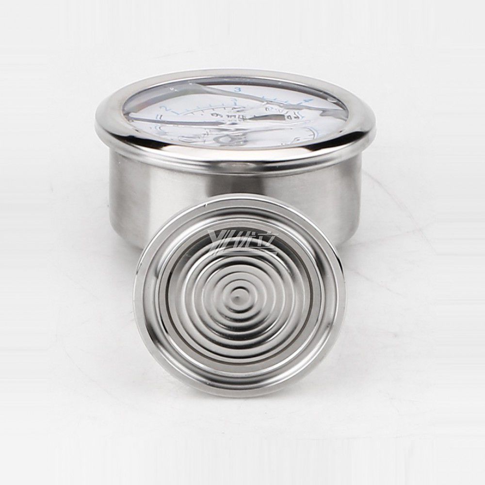 YOULI customized Stainless Steel 304 0-16bar filled oil shockproof Clamped Diaphragm Pressure Gauge