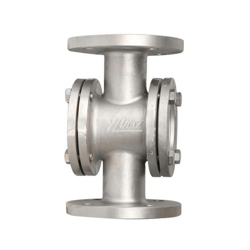 YOULI ANSI 150LB 304 316 Stainless Steel Ss JIS 10K 1.6mpa WCB  Fluorine Lined F46 Four Way Flange Mirror Sight Glass