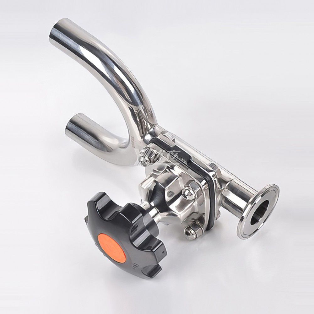 YOULI Hygienic Food Grade Sanitary Stainless Steel 316L Pharmaceutical Biological U Type Butt Welded Tri Clamped Diaphragm Valve