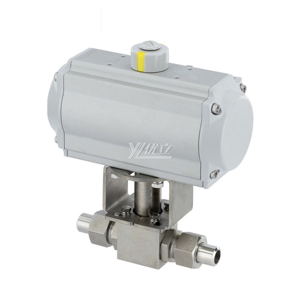 YOULI Hydraulic Pressure PN500 Stainless Steel 304 316 KHB 31.5mpa 6000psi High Pressure Union Butt Welded Pneumatic Ball Valve