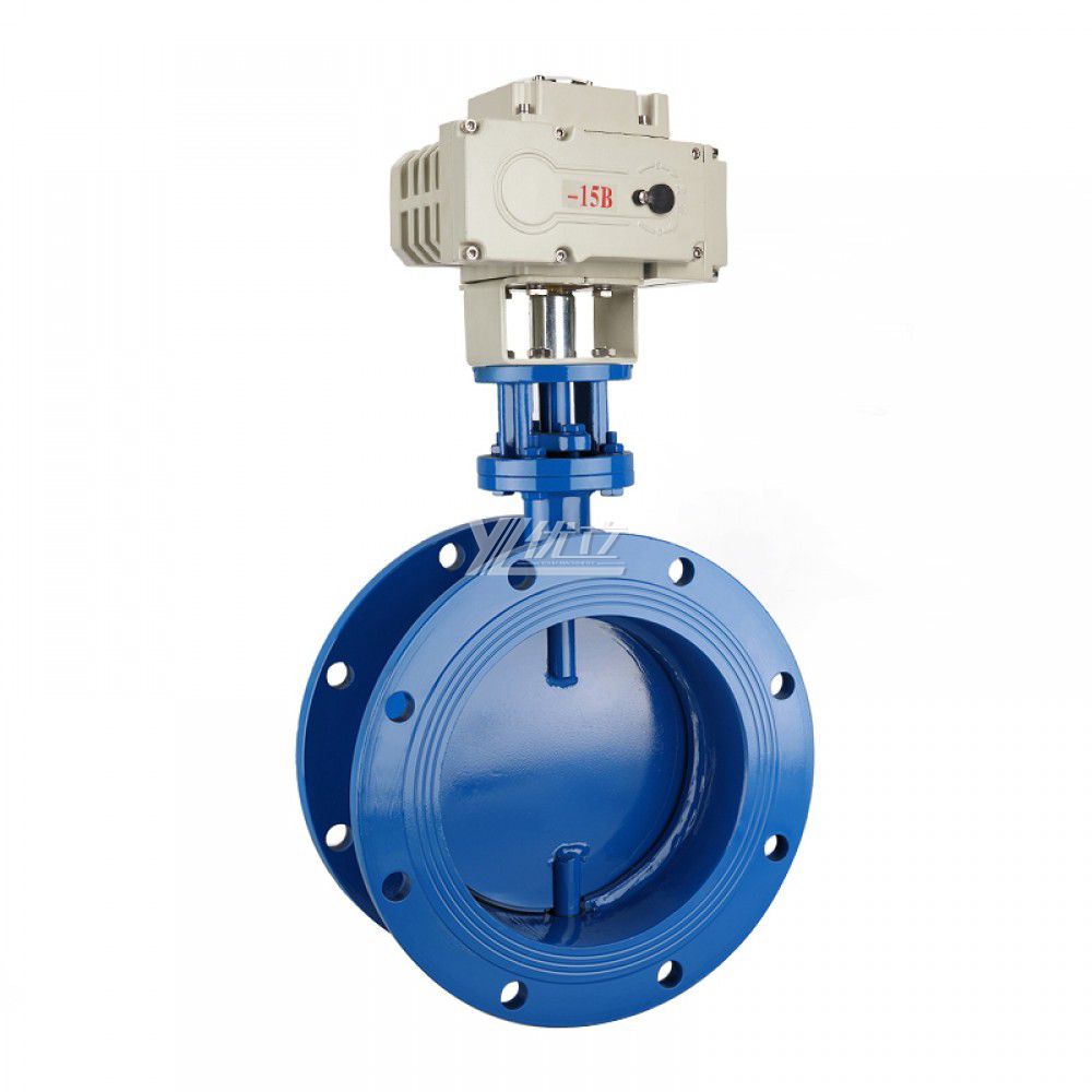 YOULI ANSI 150LB JIS 10K Pn16 Carbon Steel WCB High Temperature Motorized AC220V Electric Aeration Flanged Butterfly Valve
