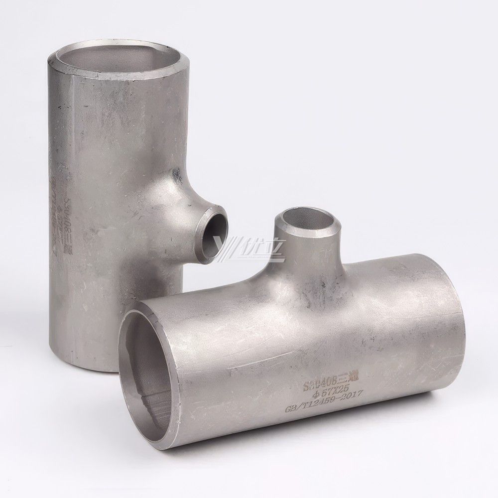 YOULI Industrial Shot Blasting Pickling Stainless Steel ANSI WCB 304 SS316L 3 Way Pipe Fitting Butt Welding Reducing Tee