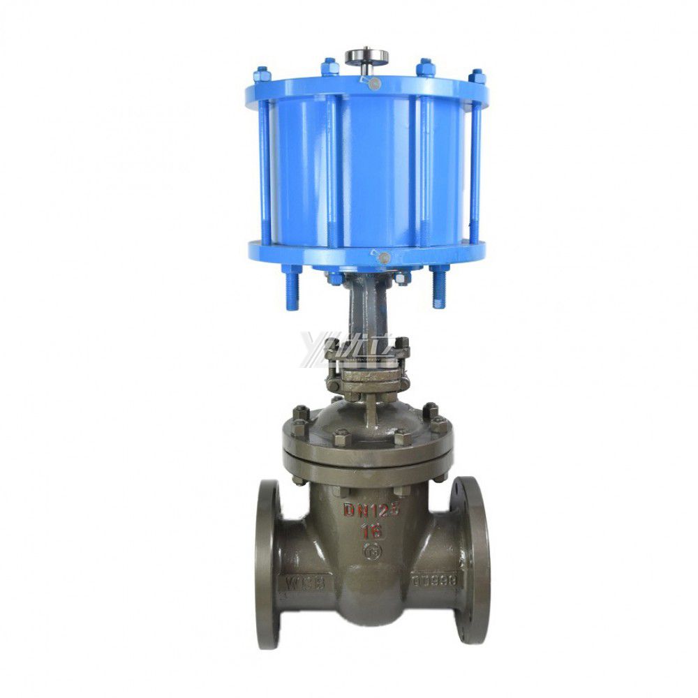 YOULI High Temperature Steam ANSI 150LB Stainless Steel 304 316 JIS 10K 1.6mpa WCB Pneumatic Actuator Flanged Gate Valve