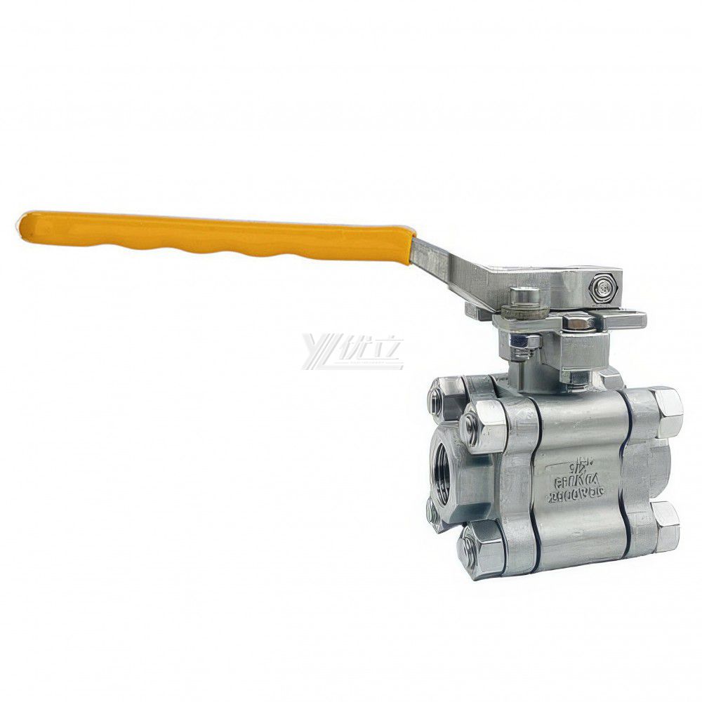 YOULI High Temperature  NPT BSP 2000wog PN130 Stainless Steel 304 316 Manual High Pressure 3PC Thread Ball Valve