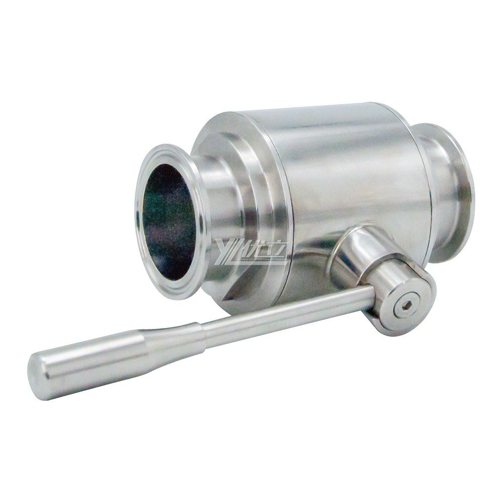 Stainless Steel Sanitary Tc Tri Clamp Straight Ball Valve