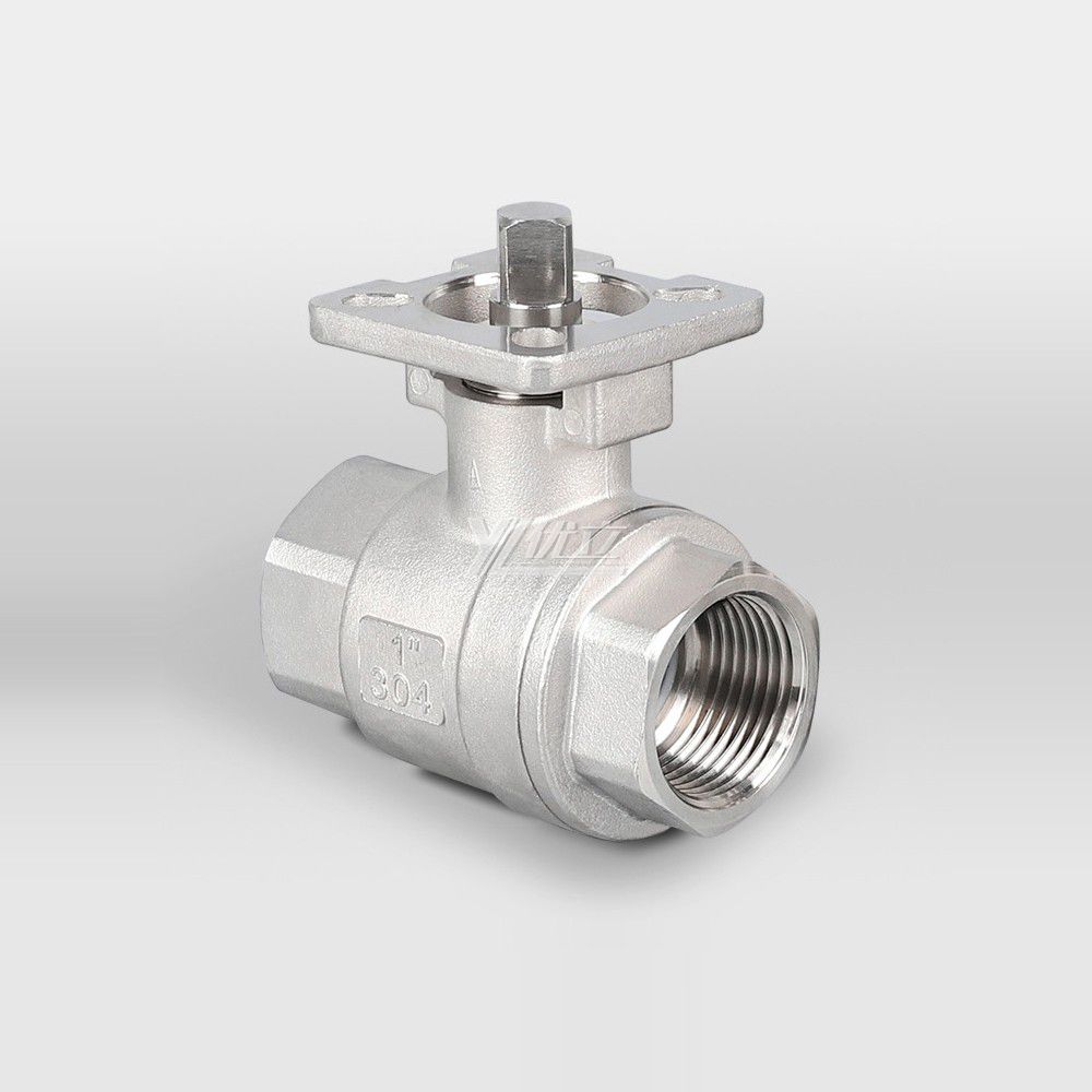 YOULI High temperature ISO 5211 mounting pad stainless steel NPT BSP 1000WOG 1.6mpa 304 316 manual 2 piece thread Ball Valve