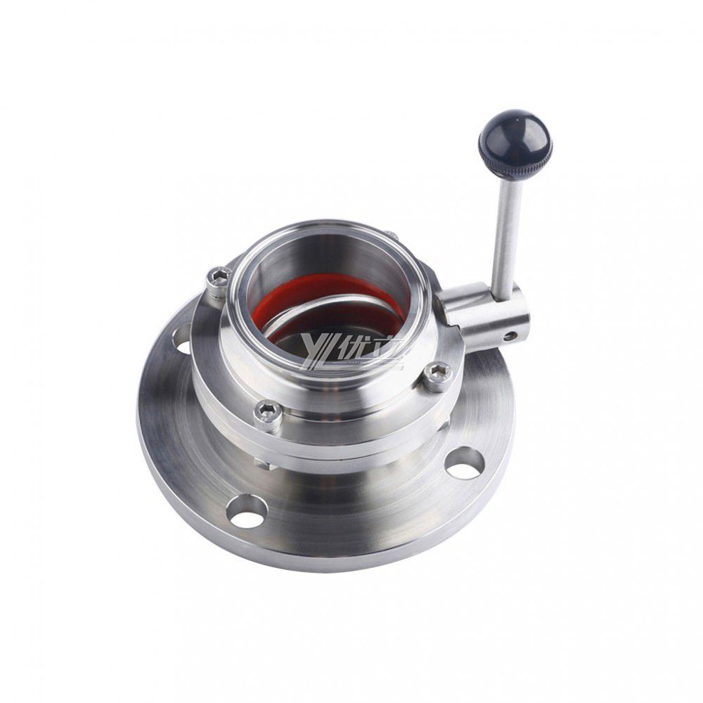 YOULI Hygienic Food Grade Stainless Steel 304 316 Silicon Lever Handle Sanitary Manual Tri Clover Flnage Butterfly Valve