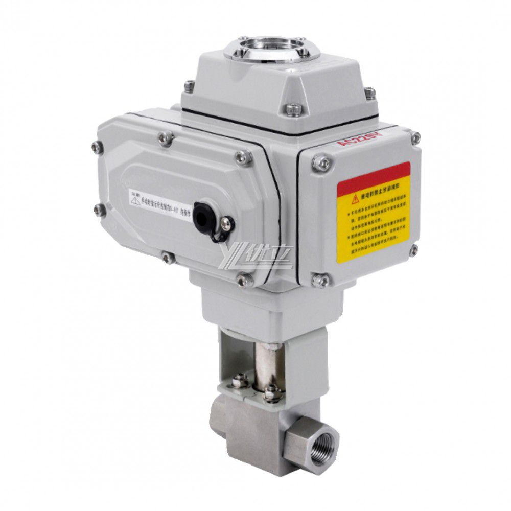 YOULI NPT BSP 6000psi PN320 PN500 Stainless Steel 304 316 Motorized DC24V AC220V KHB High Pressure Electric Threaded Ball Valve