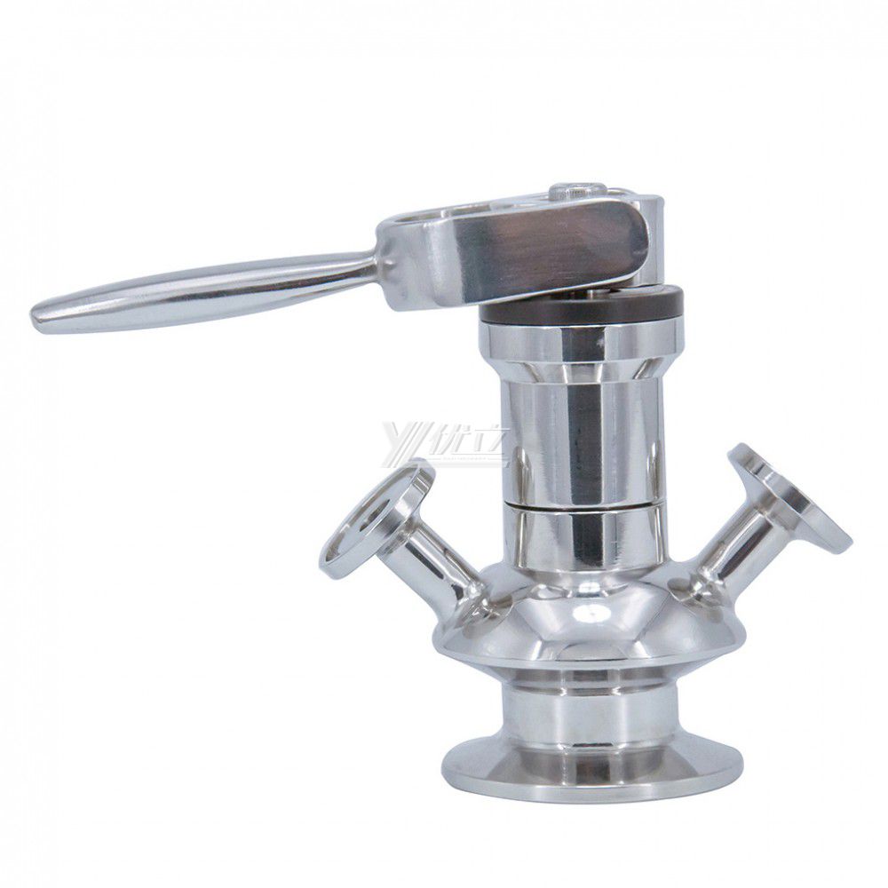 YOULI Hygienic Food Grade Sanitary Stainless Steel 304 316L Manual Plastic Handle Sterile Tri Clamped Sample Valve