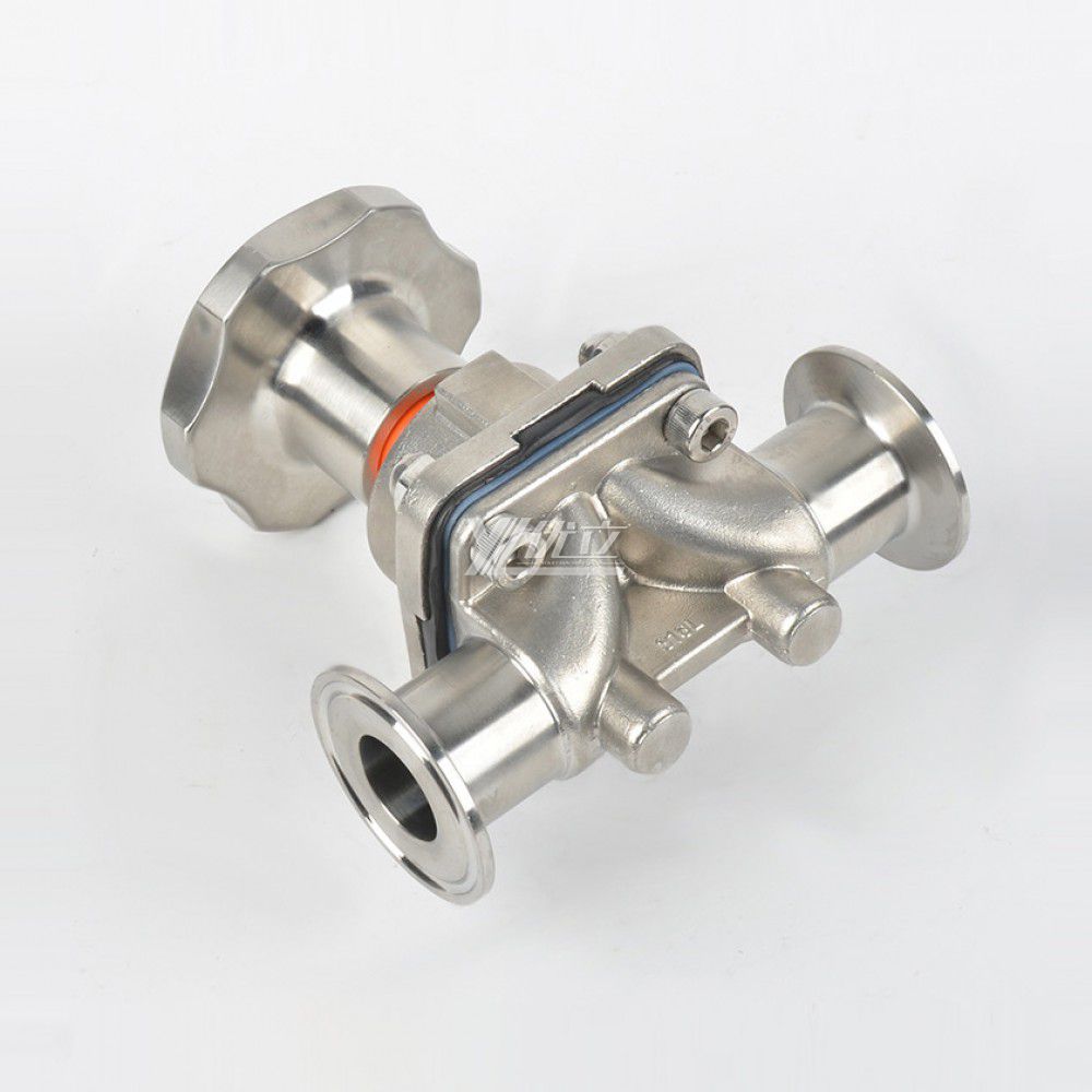 YOULI Hygienic Food Grade Sanitary Stainless Steel Handwheel 316L Medicine Membrane Manual Straight Tri Clamped Diaphragm Valve