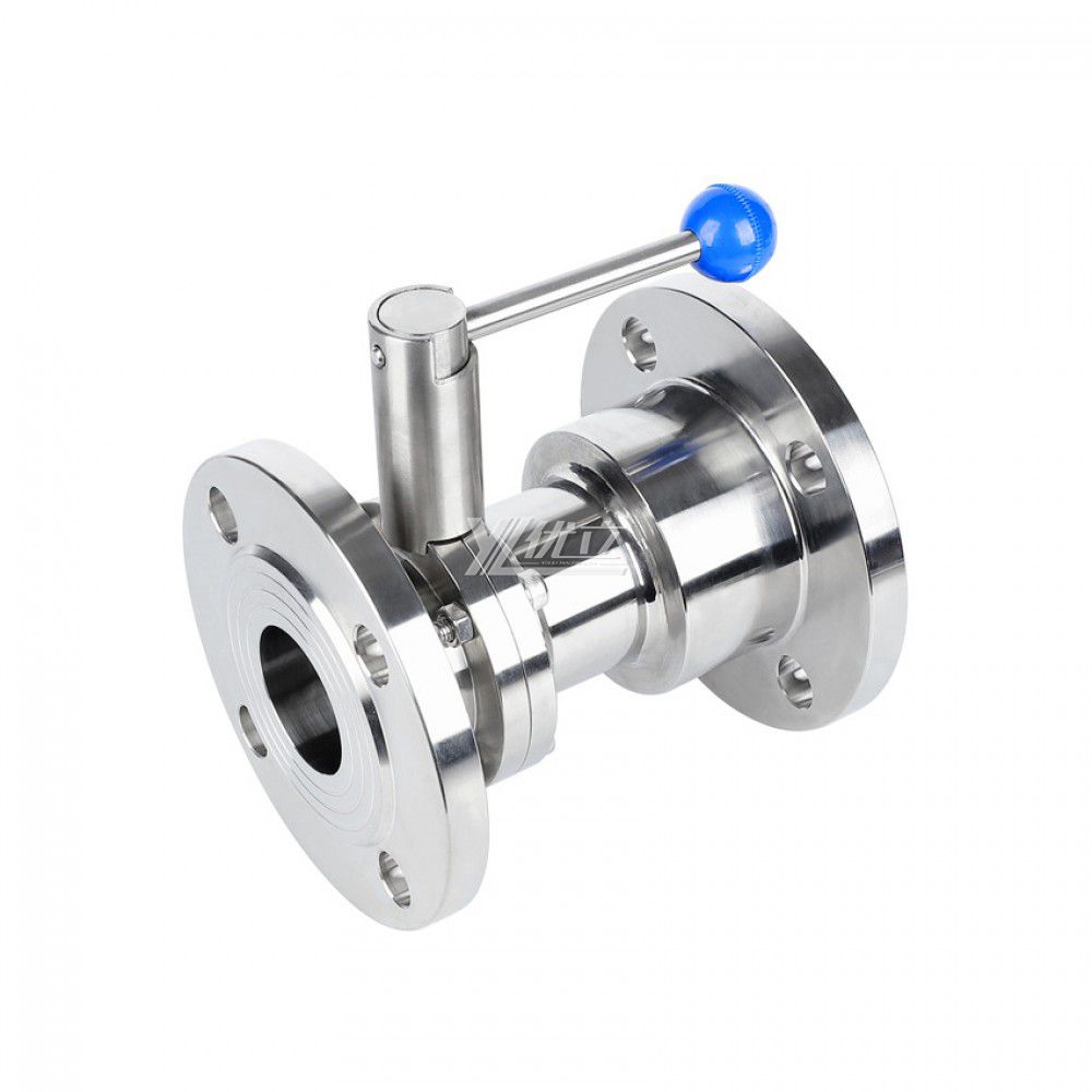YOULI Hygienic Food Grade Stainless Steel 304 316L Silicon Sanitary Manual One Piece Flnaged Check Butterfly Valve
