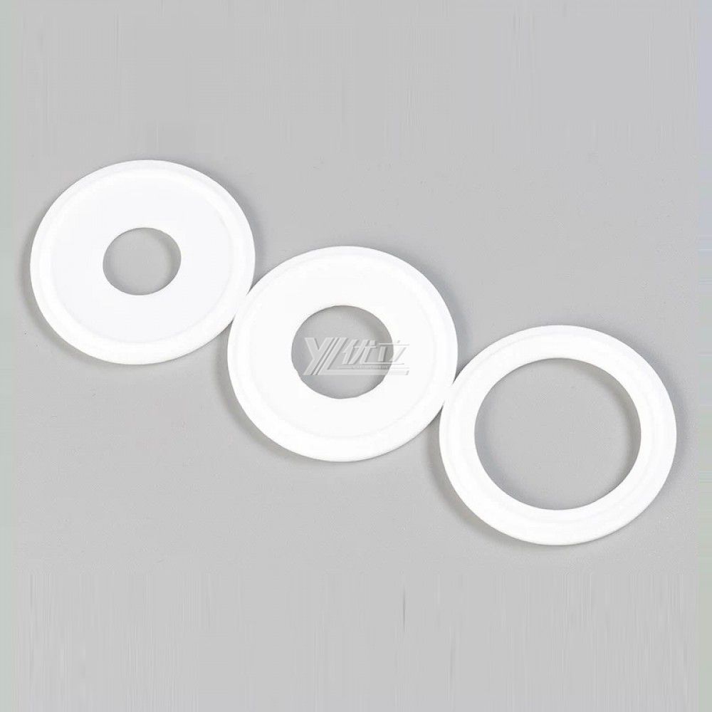 YOULI Hygienic Food Grade Customized White Pipe Sanitary PTFE Sealing Ring Non Standard Rubber Tri Clamp Gasket