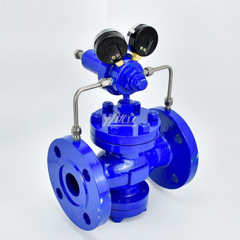 YOULI YK43X Stainless Steel ANSI 150lb Pn16-pn64 304 316 WCB Gas Pilot Piston Type Pressure Flanged Reducing Relief Valve