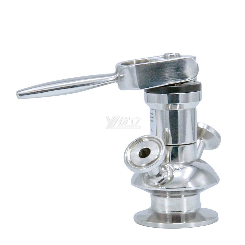 YOULI Hygienic Food Grade Sanitary Stainless Steel 304 316L Manual Plastic Handle Sterile Tri Clamped Sample Valve