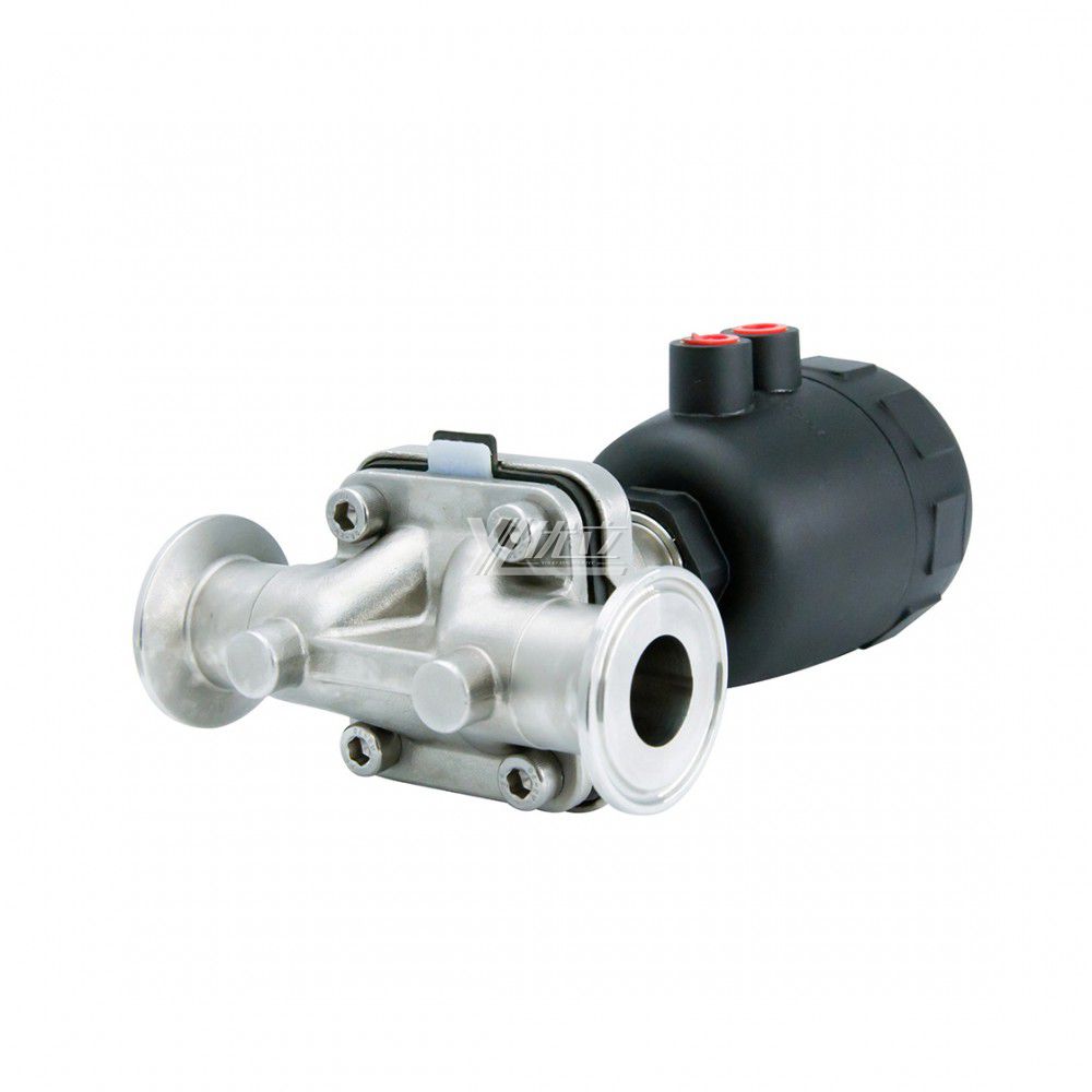YOULI Hygienic Food Grade Sanitary Stainless Steel 316L Biological Tri Clamped Pneumatic Diaphragm Valve Pneumatic
