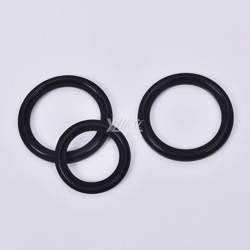 YOULI Hygienic Food Grade Customized Black Pipe Sanitary FKM Sealing Ring Non Standard Rubber VITON Tri Clamp Gasket