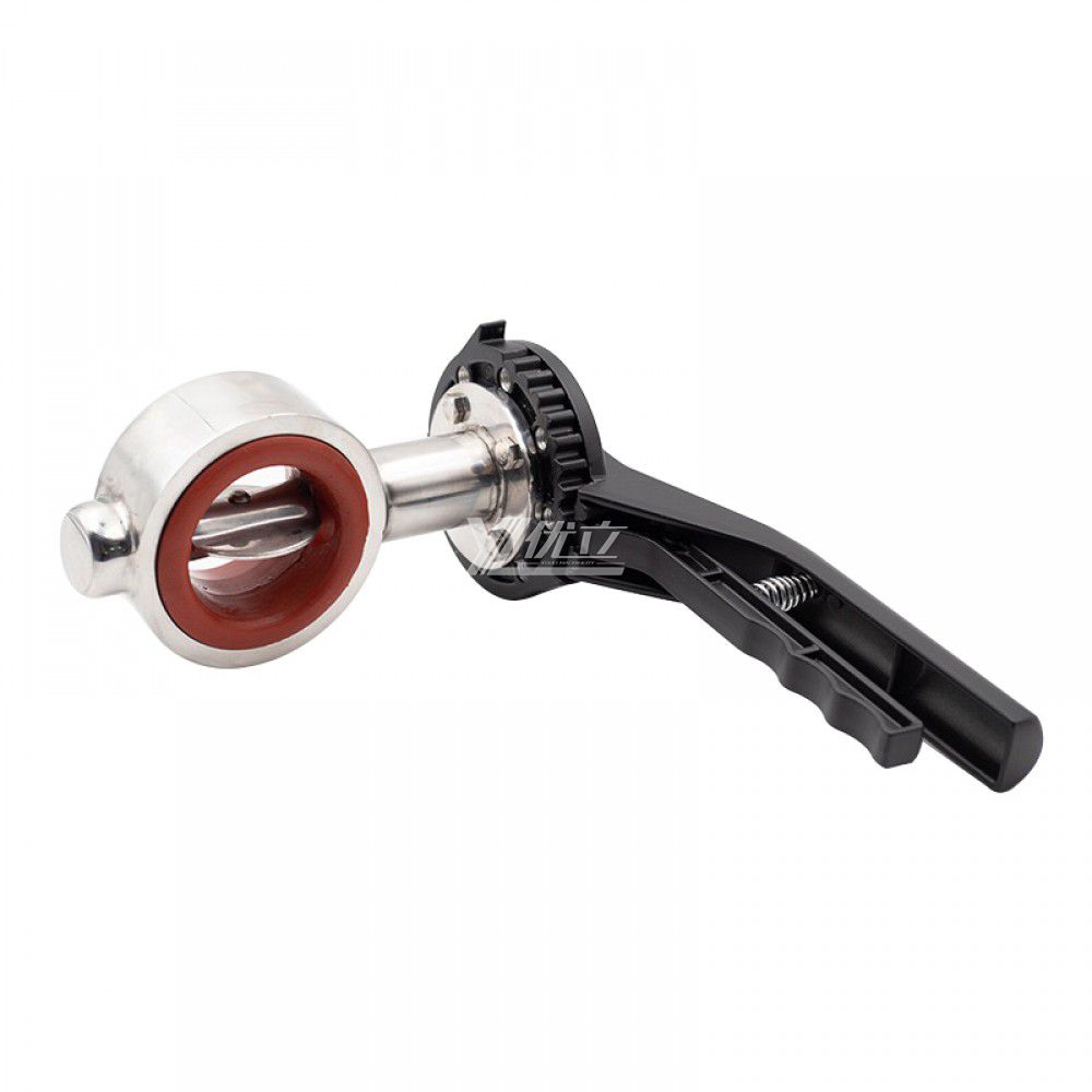 YOULI Hygienic Food Grade Stainless Steel 3A/SMS/DIN 304 316 Silicon Duckbill Handle Sanitary Manual Wafer Butterfly Valve