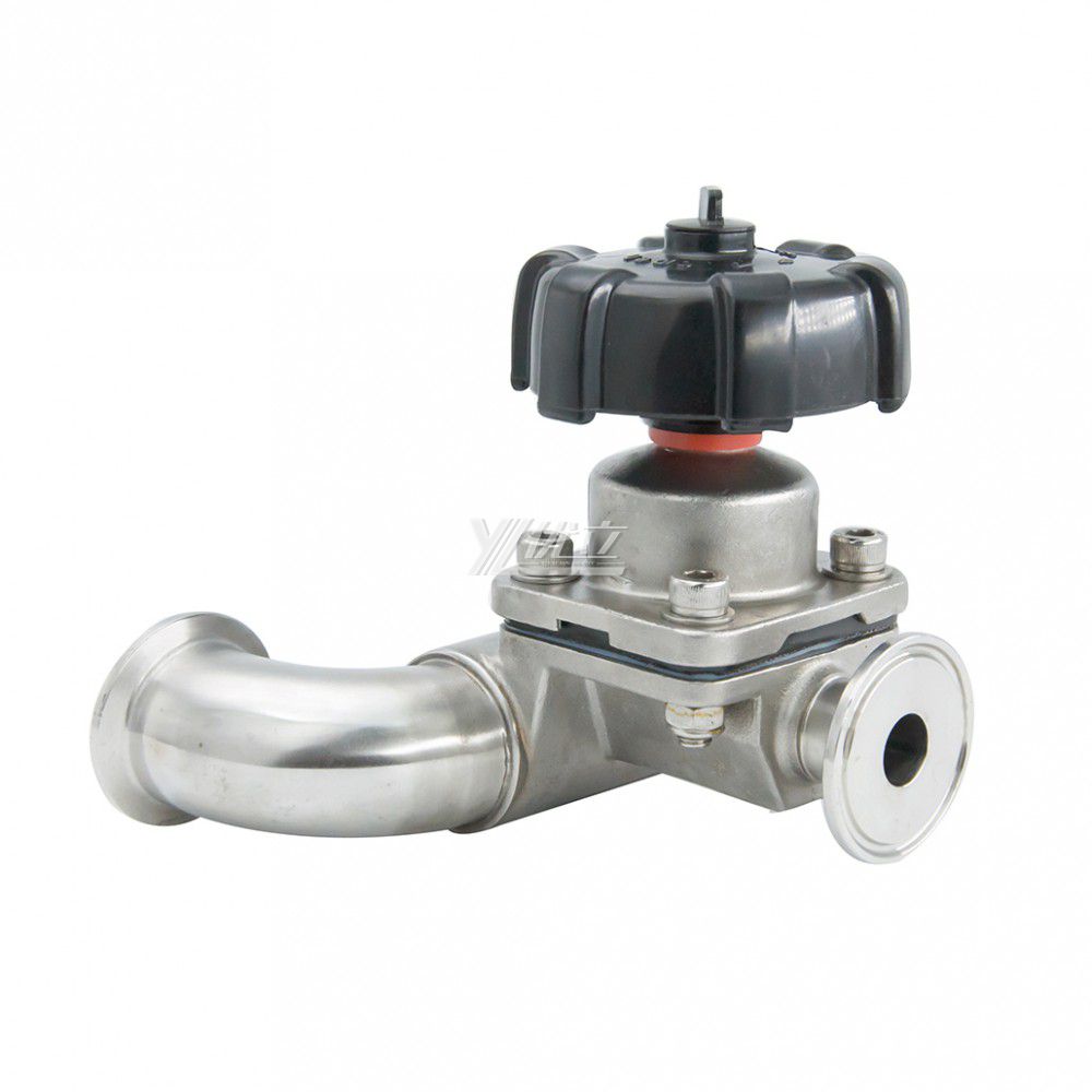 YOULI Biological Hygienic Food Grade Sanitary Stainless Steel 316L Medicine Manual U Type Tri Clamped Diaphragm Valve