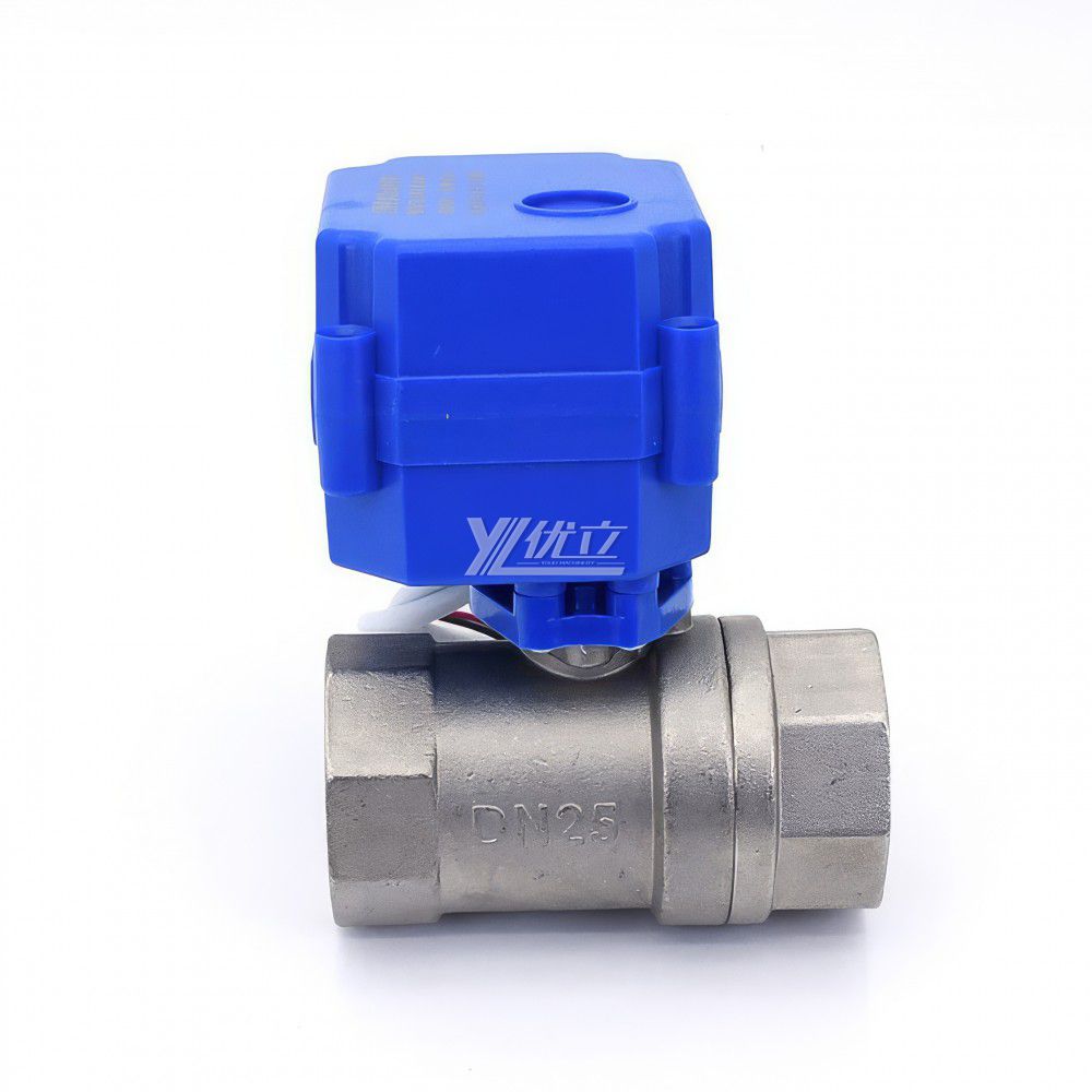 YOULI NPT BSP 1.6mpa Stainless Steel 304 Brass DC9V DC12V DC24V CWX Mini Motorized Electric Actuator Two Way Thread Ball Valve
