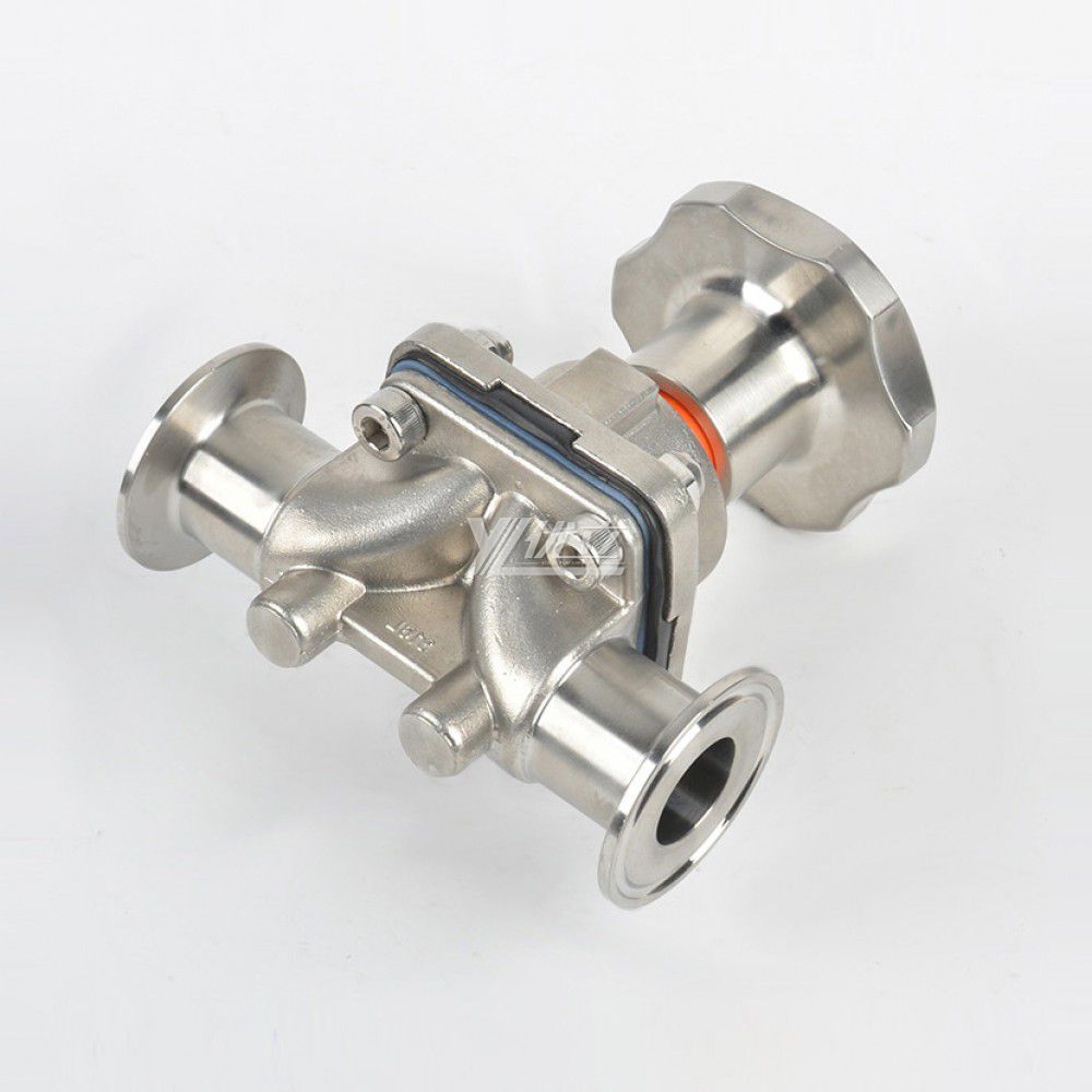 YOULI Hygienic Food Grade Sanitary Stainless Steel Handwheel 316L Medicine Membrane Manual Straight Tri Clamped Diaphragm Valve