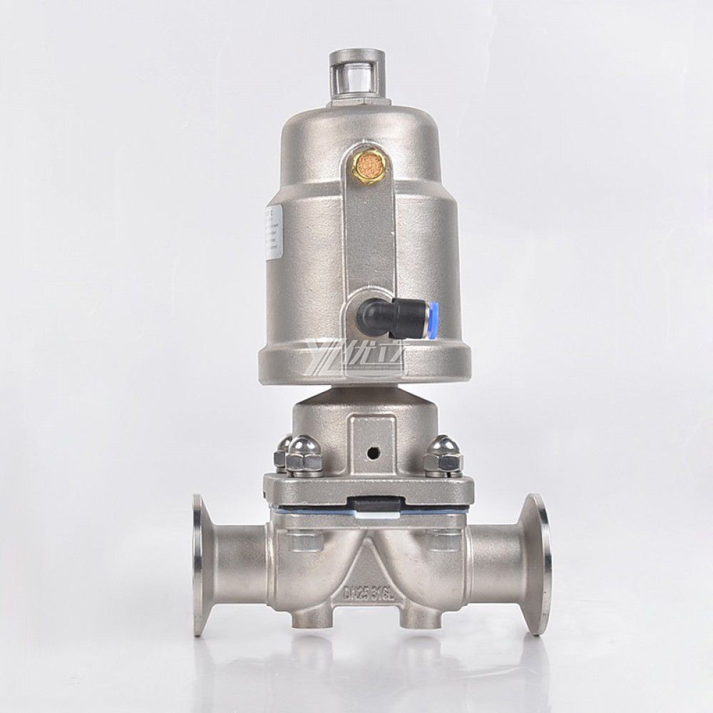 YOULI Hygienic Food Grade Sanitary Stainless Steel 316L Biological Tri Clamped Pneumatic Diaphragm Valve Pneumatic