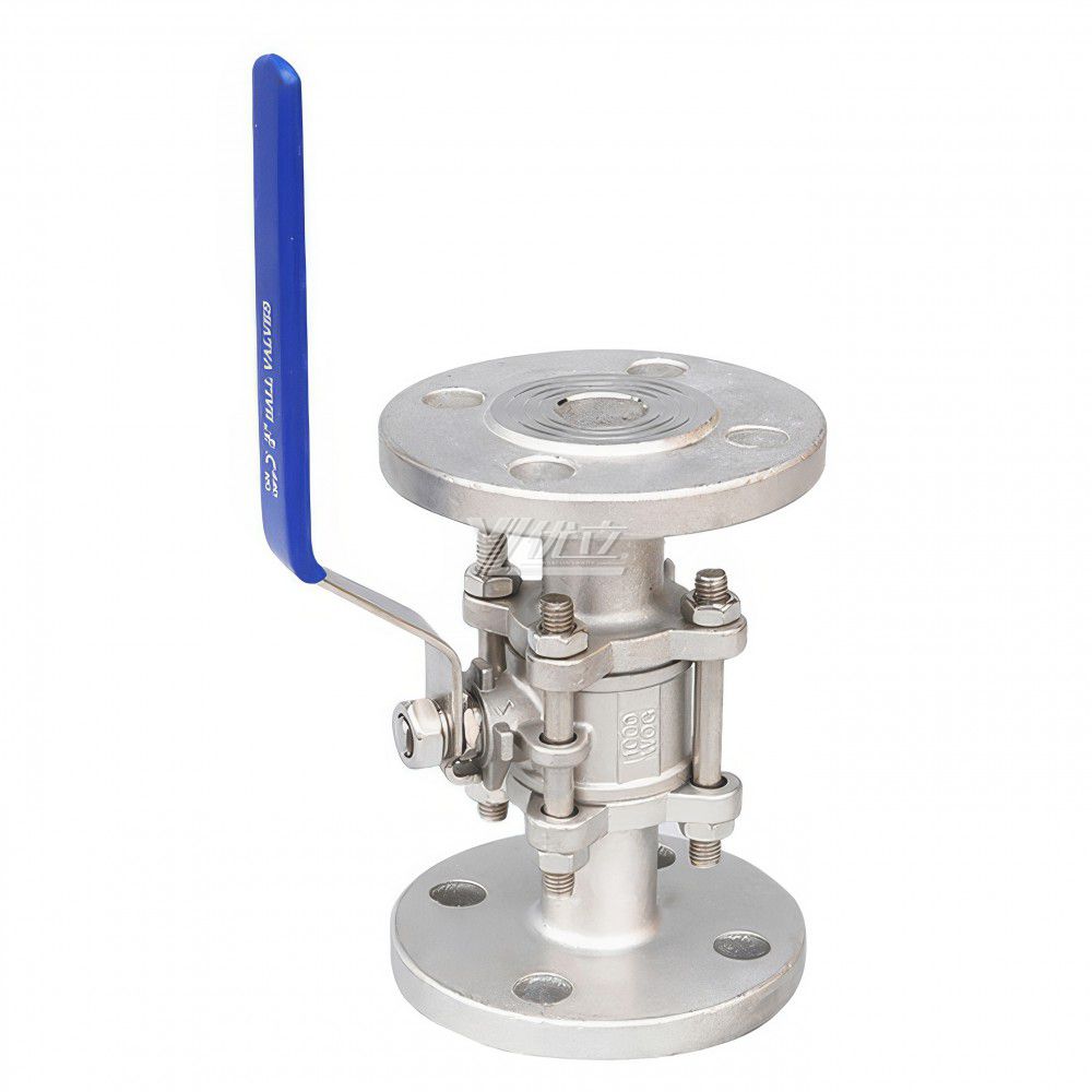 YOULI 3 inch Flange stainless steel ANSI 150LB 300LB 304 316 JIS 10K-20K 1.6mp WCB manual three piece Flanged Ball Valve
