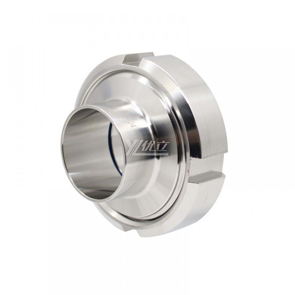 YOULI Hygienic Food Grade Sanitary Stainless Steel 304 SS316L Round Nut Pipe Fitting DIN 11851 Complete Sets Union
