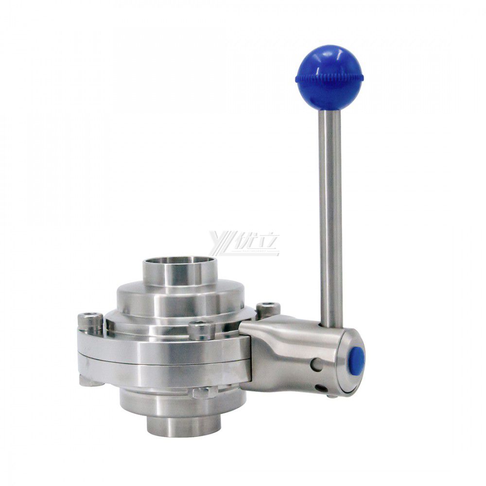 YOULI Hygienic Food Grade Sanitary Stainless Steel 304 316L Stainless Steel Sanitary Butterfly Type Welded Ball Valve