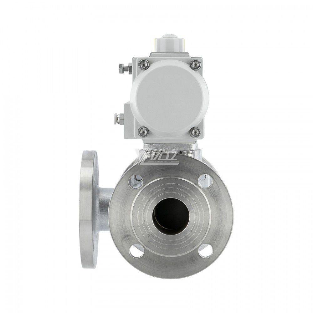 YOULI Stainless Steel ANSI 150LB  304 316 JIS 10K  Pn16 WCB  Pneumatic Actuator Three-way Flanged Ball Valve